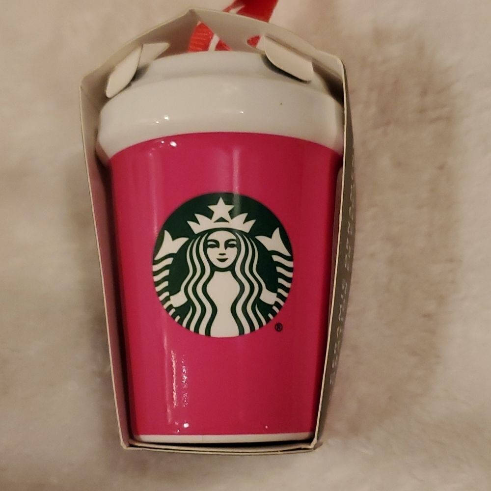 NWT 2021 Starbucks Pink Christmas Ornament